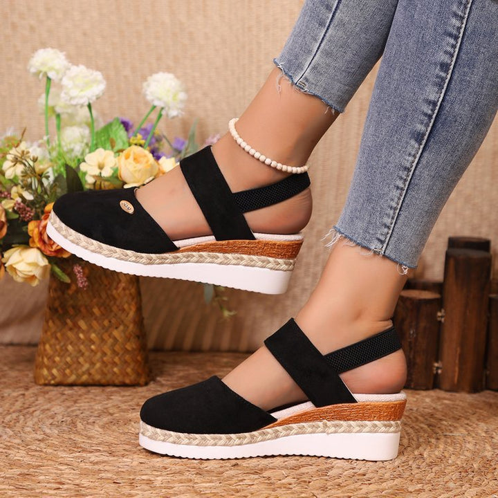 Damen Keil-Slingback Espadrille mit gepolstertem Komfortfußbett Drune