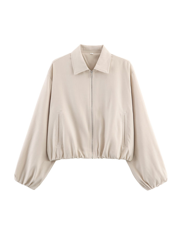 Damen lässige Übergangsjacke mit elastischen Bündchen Drune