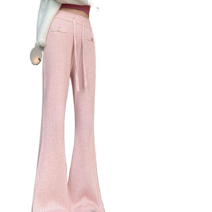 Damen Fließende Rippstrick-Hose Drune