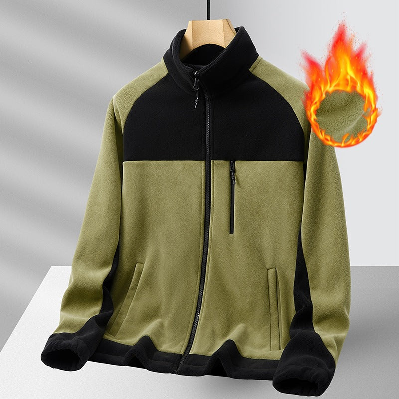 Herren Fleecejacke mit hohem Kragen Drune