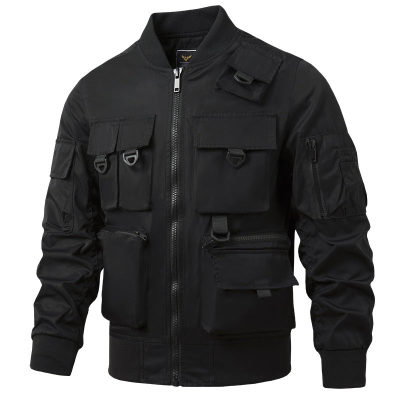 Herren taktische Cargo-Bomberjacke mit modularen Taschen Drune