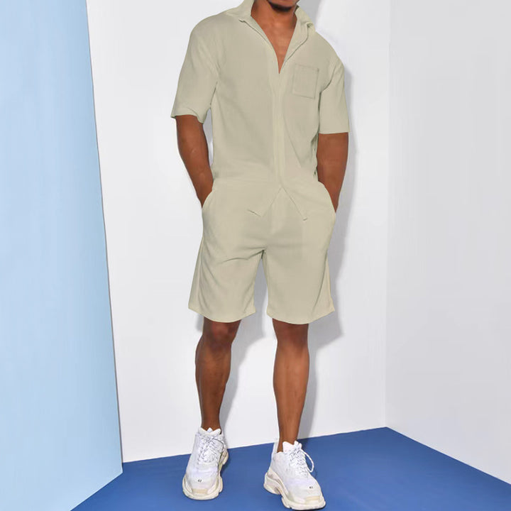 Herren modischer Overall mit praktischen Taschen und sportlichem Flair Drune