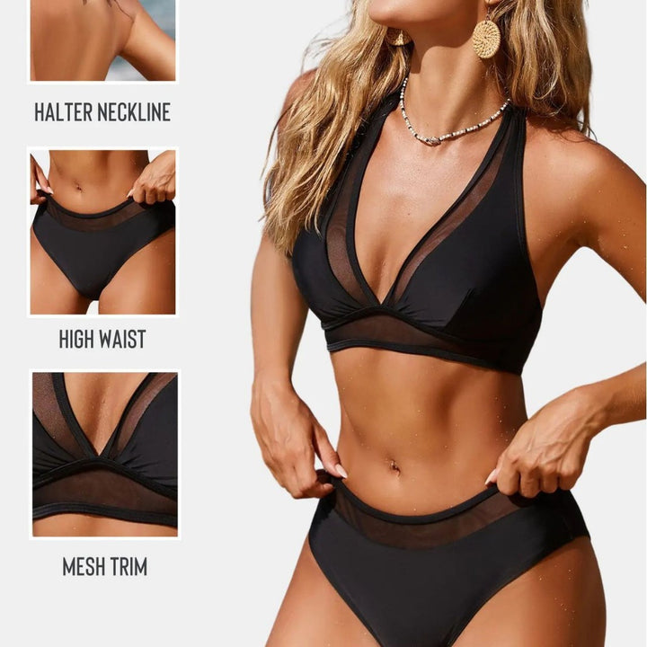 Damen Transparenter Bikini mit raffinierter Schnittführung Drune