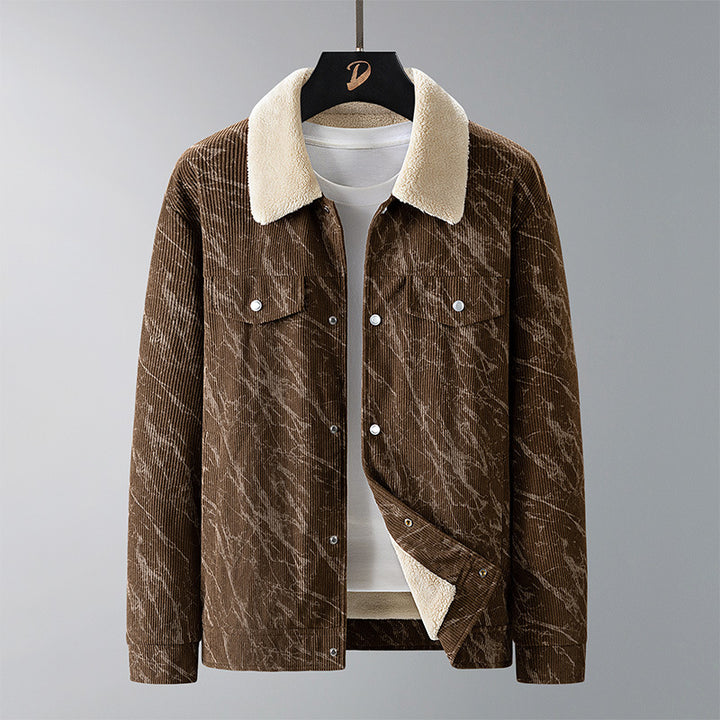 Herren Modische Cordjacke mit stylischem Design Drune