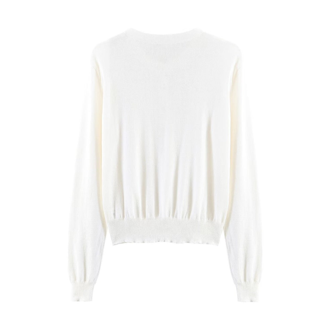 Damen Feiner Strickpullover mit Henley-Knopfleiste, V-Ausschnitt und gerafftem Bund Drune
