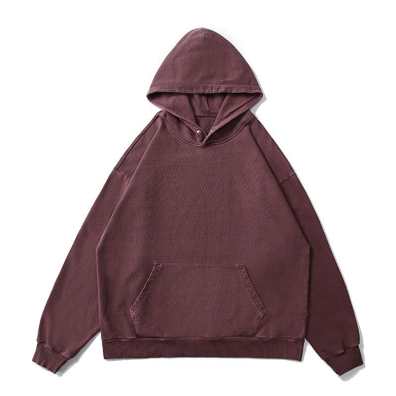 Unisex Oversize-Kapuzenpullover mit Kängurutasche und Vintage-Waschung Drune