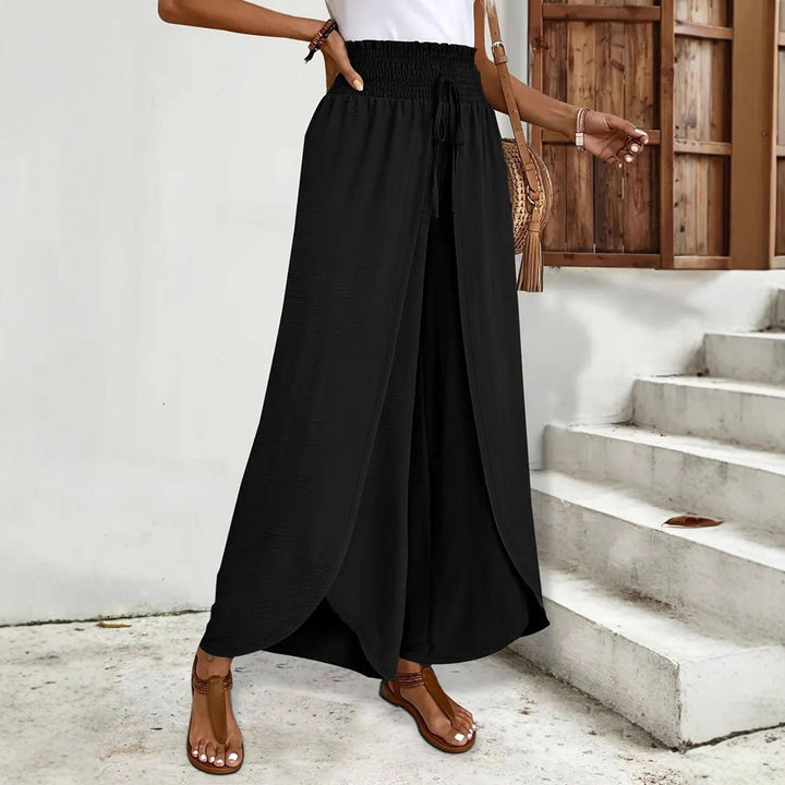 Damen Palazzo-Hose mit elastischem Bund und seitlichen Schlitzen Drune