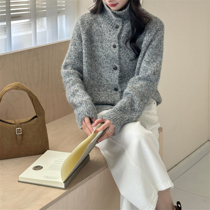 Damen Kuschelige Strickjacke mit feinen Knopfdetails und lässigem Schnitt Drune