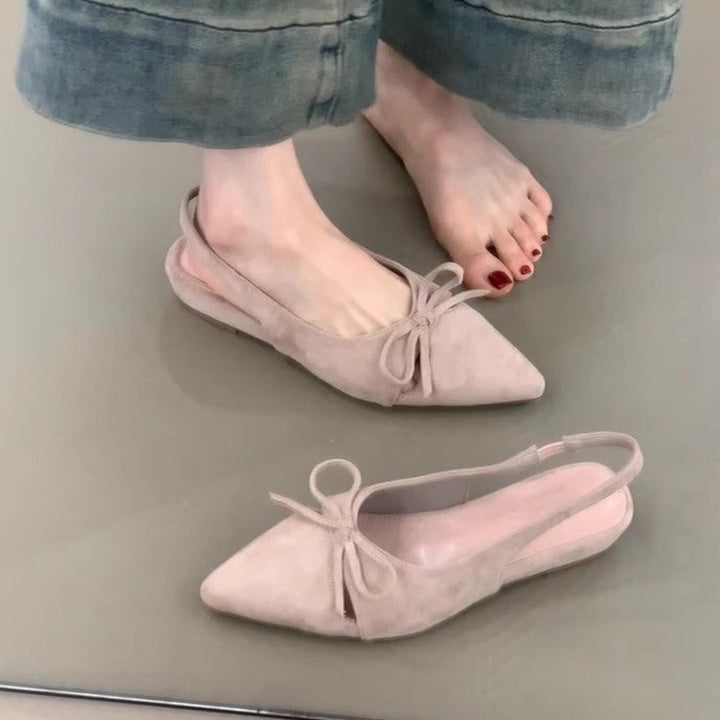 Damen Sling-Ballerinas mit dekorativem Schleifendetail und komfortablem Fußbett Drune