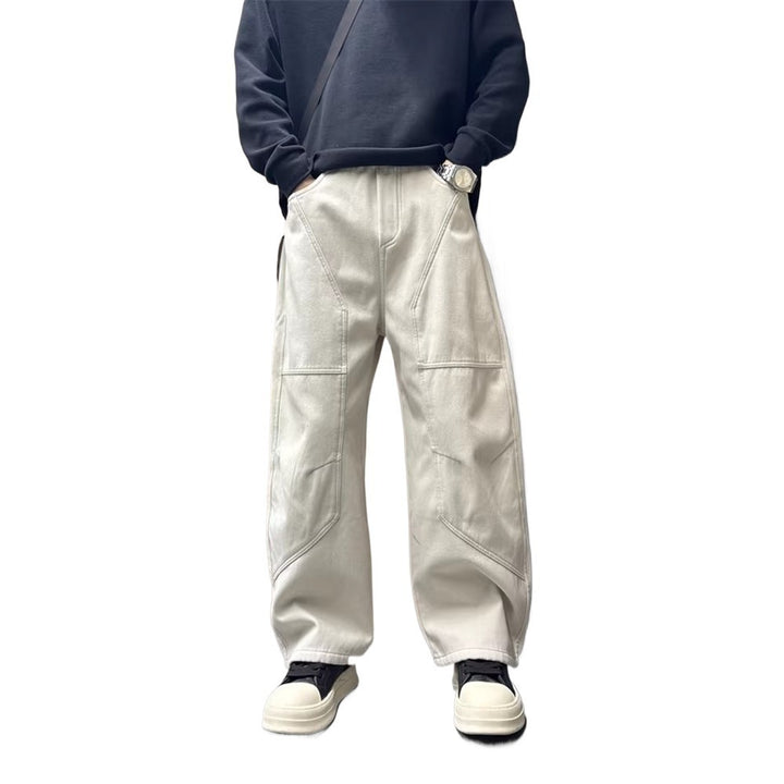 Herren Weite Cargo-Hose im Baggy-Stil mit Knieverstärkung und aufgesetzten Taschen Drune