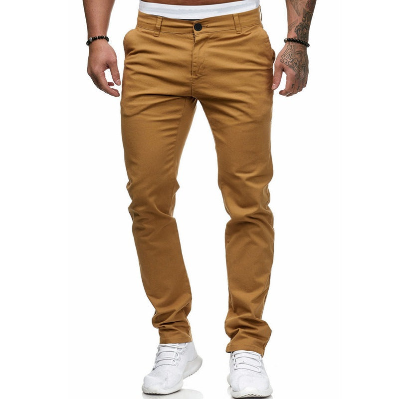 Herren Slim-Fit Chinohosen mit elastischem Bund und praktischen Taschen Drune
