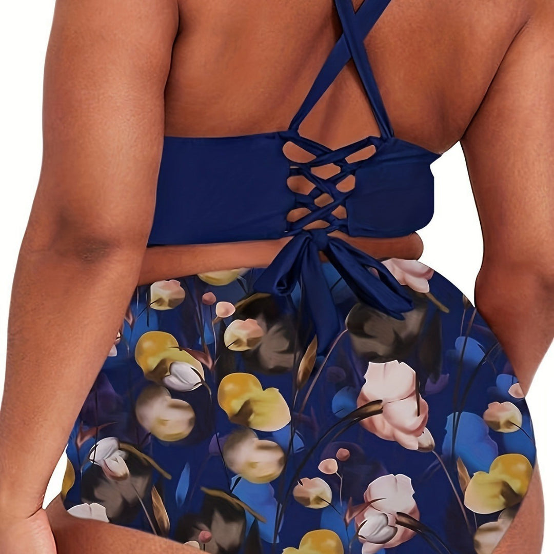 Damen Zweiteiliges Badeoutfit mit lässigem Wickelrock Drune
