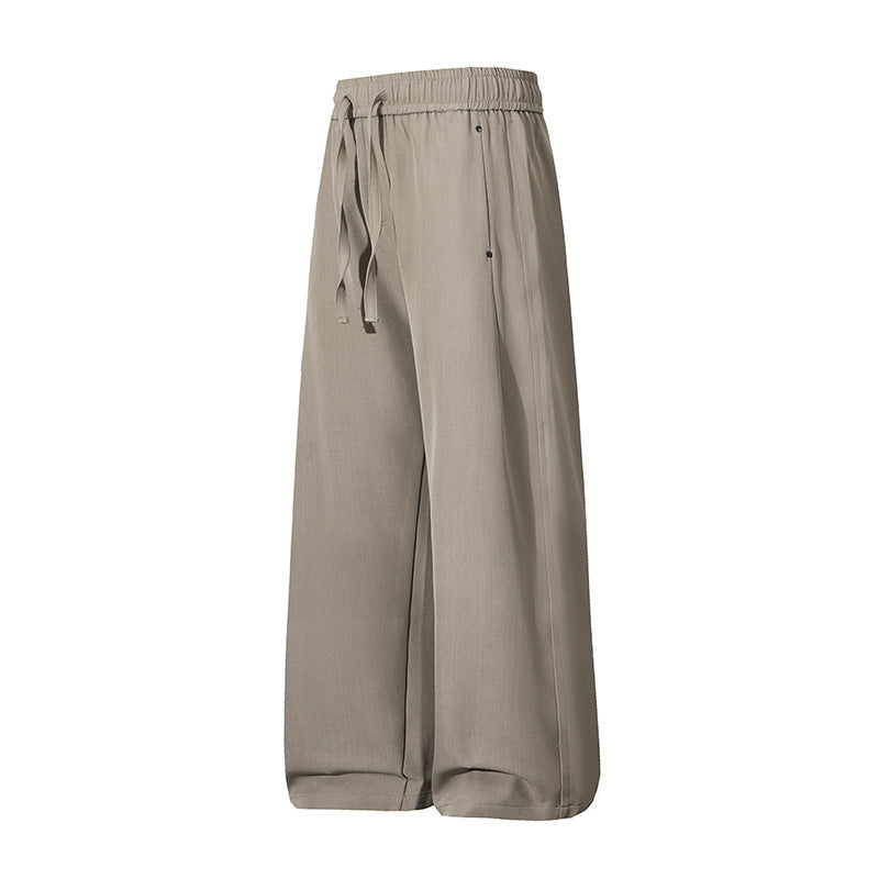Damen Weite Palazzo‑Hose mit hohem Elastbund & Kordelzug Drune