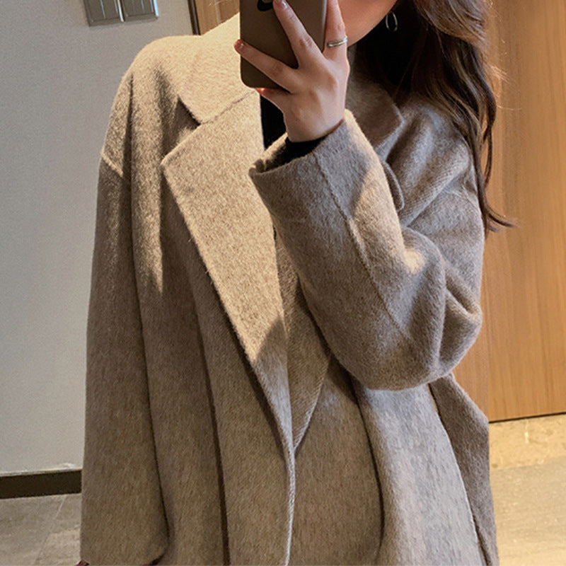 Damen Elegante und lässige Oversized-Wolljacke Drune