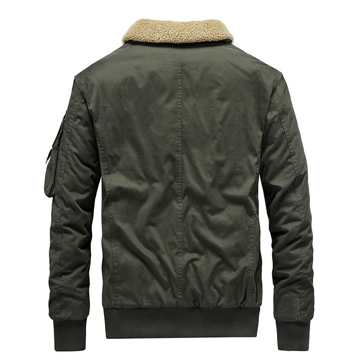Herren Modische Winterjacke mit Teddy-Innenfutter Drune