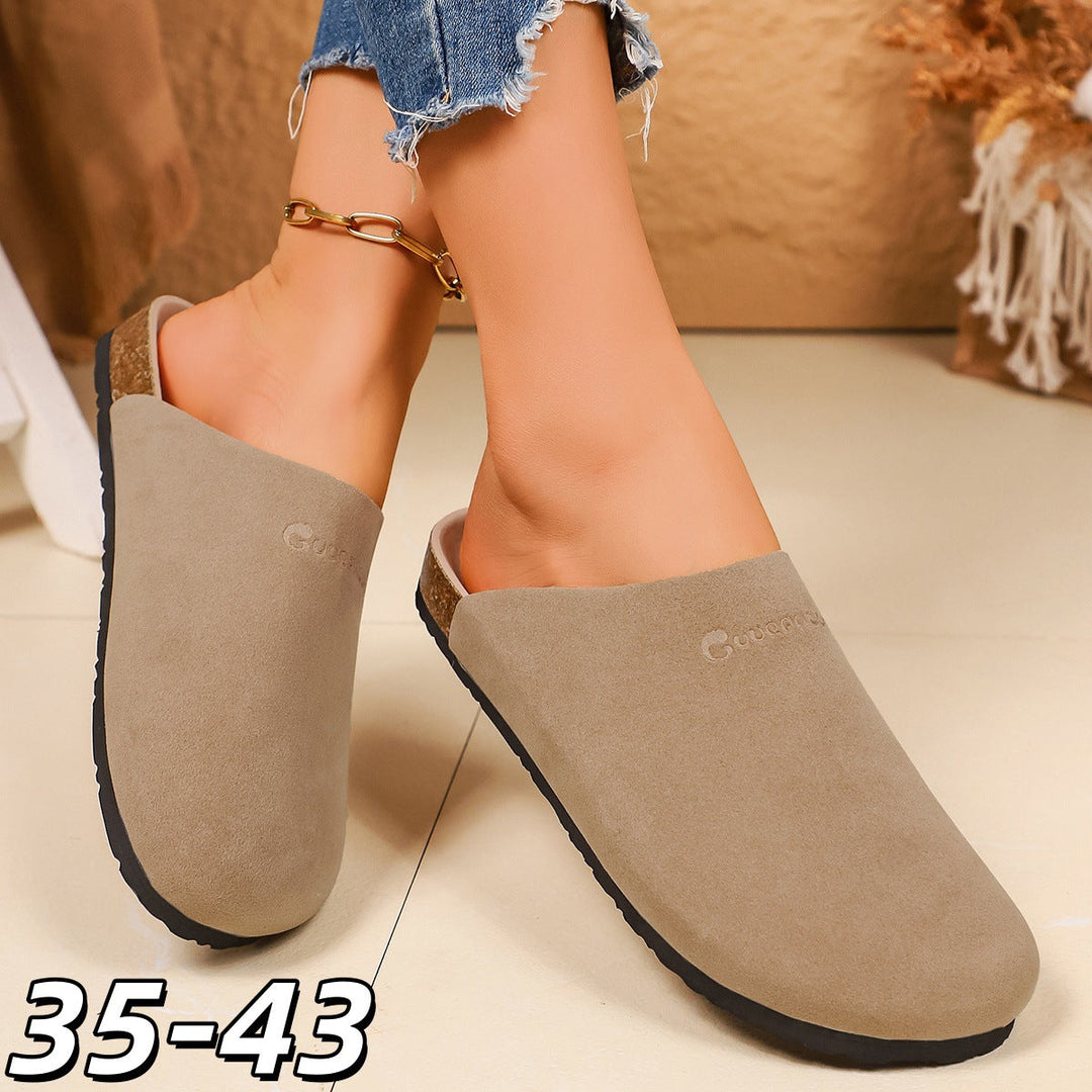 Damen Bequeme Clogs aus weichem Wildleder mit anatomisch geformtem Fußbett Drune