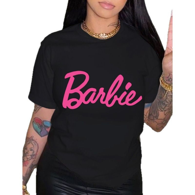 Damen T-Shirt mit großem, verspieltem Grafikdruck Drune