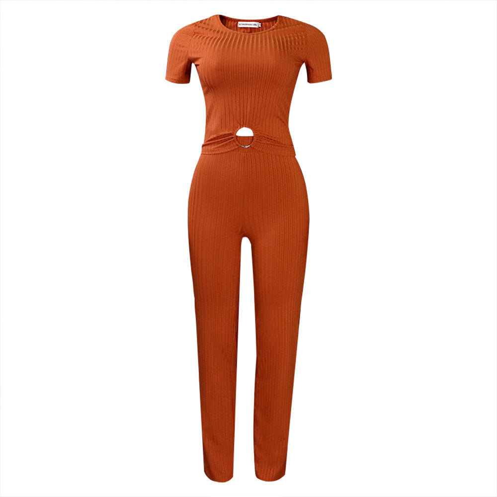 Damen Jumpsuit mit hoch geschnittenem Design und modischem Schlitz Drune