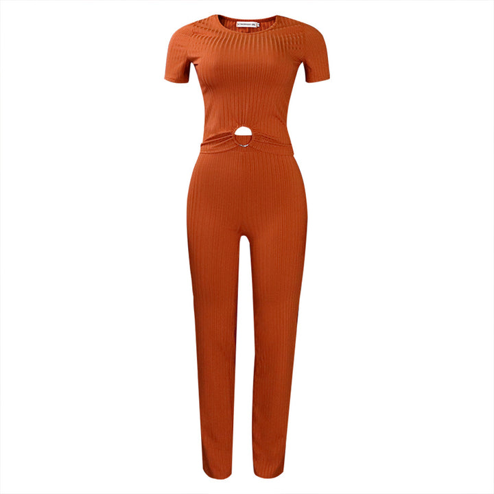 Damen Jumpsuit mit hoch geschnittenem Design und modischem Schlitz Drune