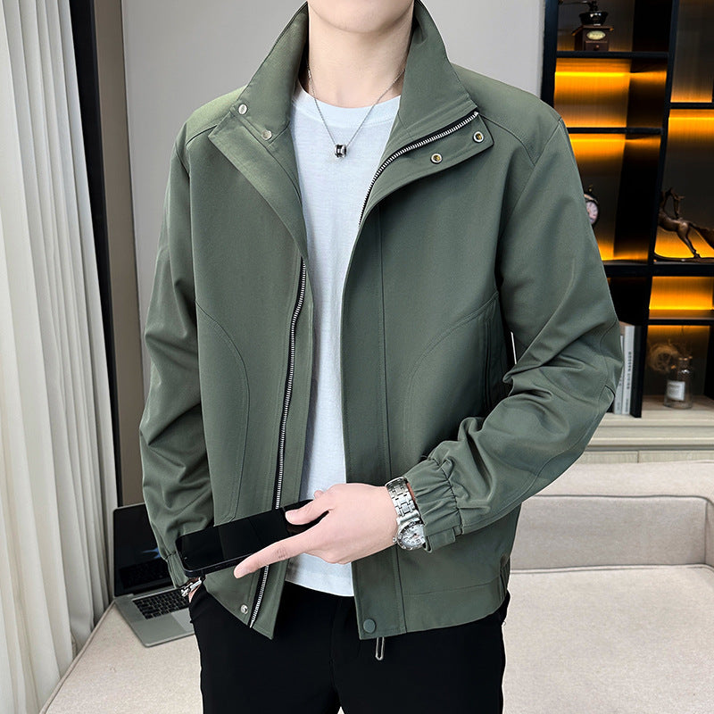 Herren Urbaner Kurzblouson mit Stehkragen, winddichter Futterlage und elastischen Bündchen Drune