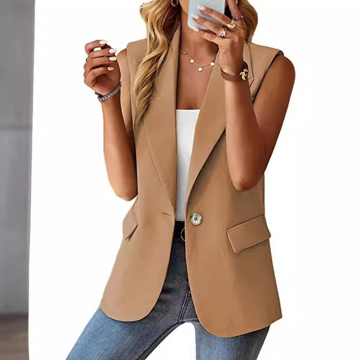 Damen ärmelloses Blazer Drune