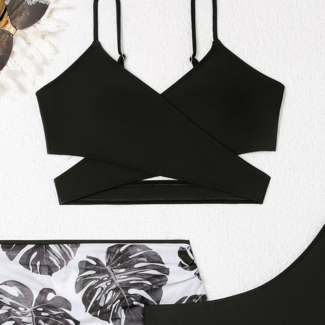 Damen Triangel-Bikini mit elegantem Wickelrock Drune
