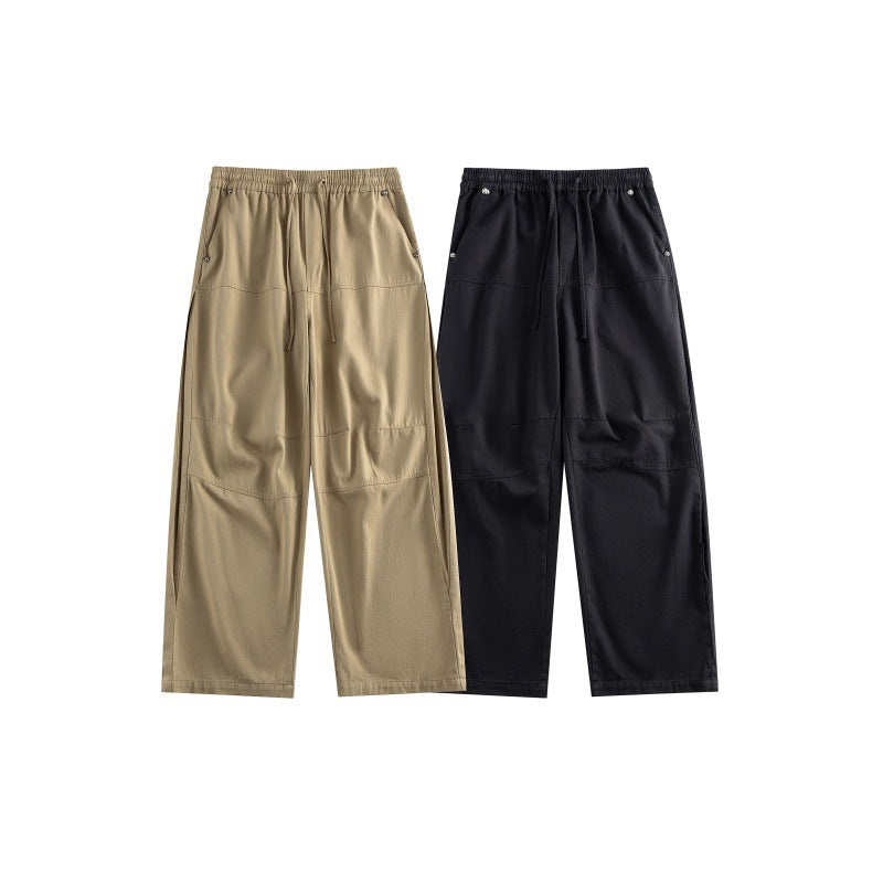 Damen Weite Culotte-Hose im Utility-Stil mit elastischem Bund, Tunnelzug und aufgesetzten Taschen Drune