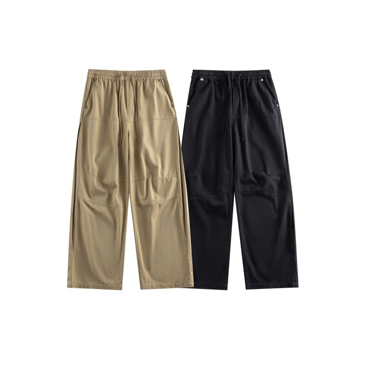 Damen Weite Culotte-Hose im Utility-Stil mit elastischem Bund, Tunnelzug und aufgesetzten Taschen Drune