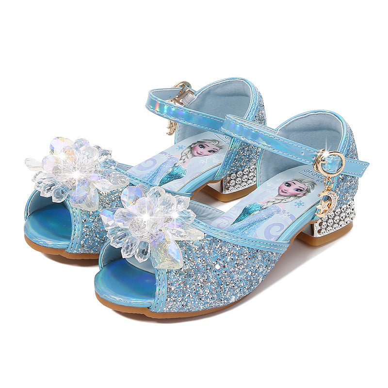 Mädchen Ballerinas mit funkelnden Akzenten und Blumenapplikation Drune