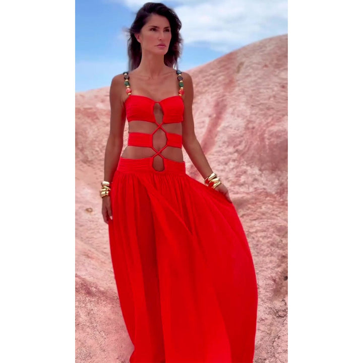Damen Maxikleid mit einzigartigem Cut-Out Design Drune