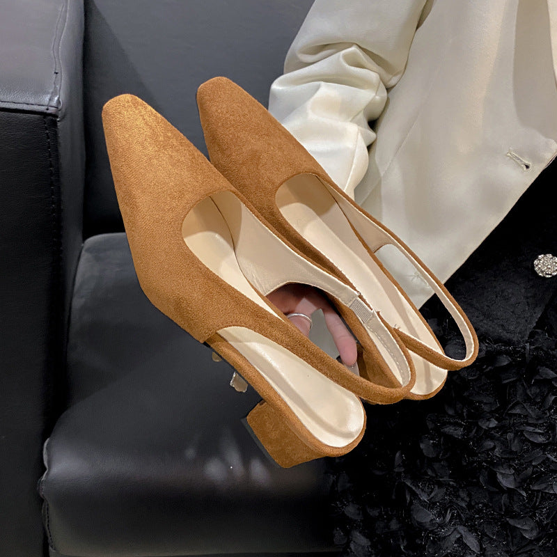 Damen Elegante Slingback Blockabsatz Mules Drune