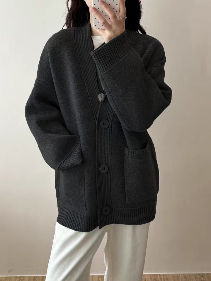 Damen gemütlicher Strickcardigan Drune