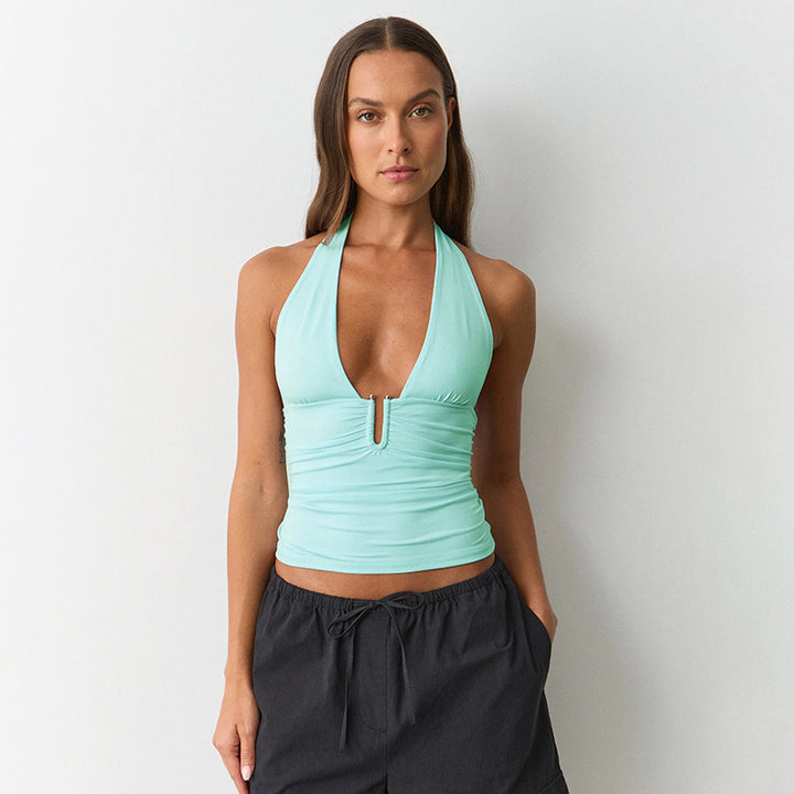 Damen Sportlicher Oberteil im Bikini-Stil mit raffinierten Auslassungen Drune