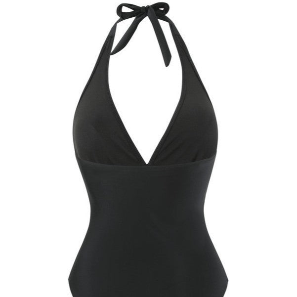 Damen Halterneck Bademode mit transparentem Pareo Drune