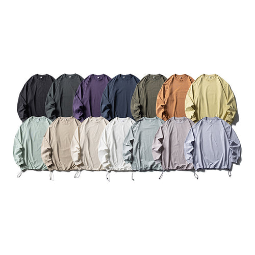Unisex Oversize-Sweatshirt mit verstellbarem Kordelzugsaum, Raglanärmeln und Rippbündchen Drune