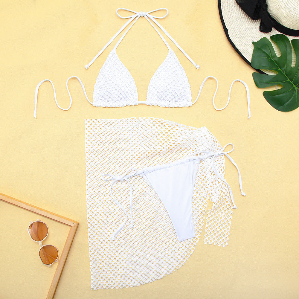 Damen Netzmuster Bikini-Set Drune