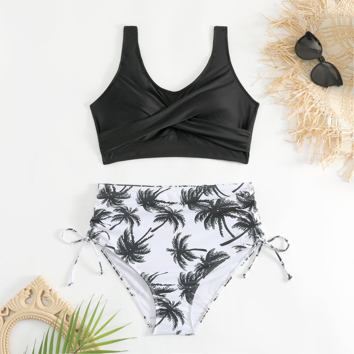Damen Hochtailliertes Bikini-Set mit verstellbaren Trägern Drune