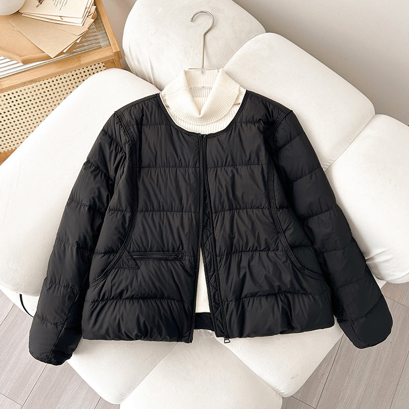 Damen Bequeme gesteppte Freizeitjacke mit hochschließendem Kragen und seitlichen Taschen Drune