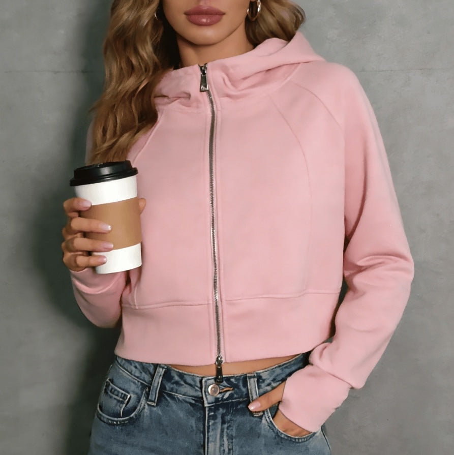 Damen sportliche und modische Jacke mit Kapuze Drune