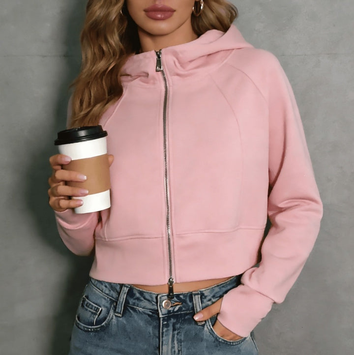Damen sportliche und modische Jacke mit Kapuze Drune