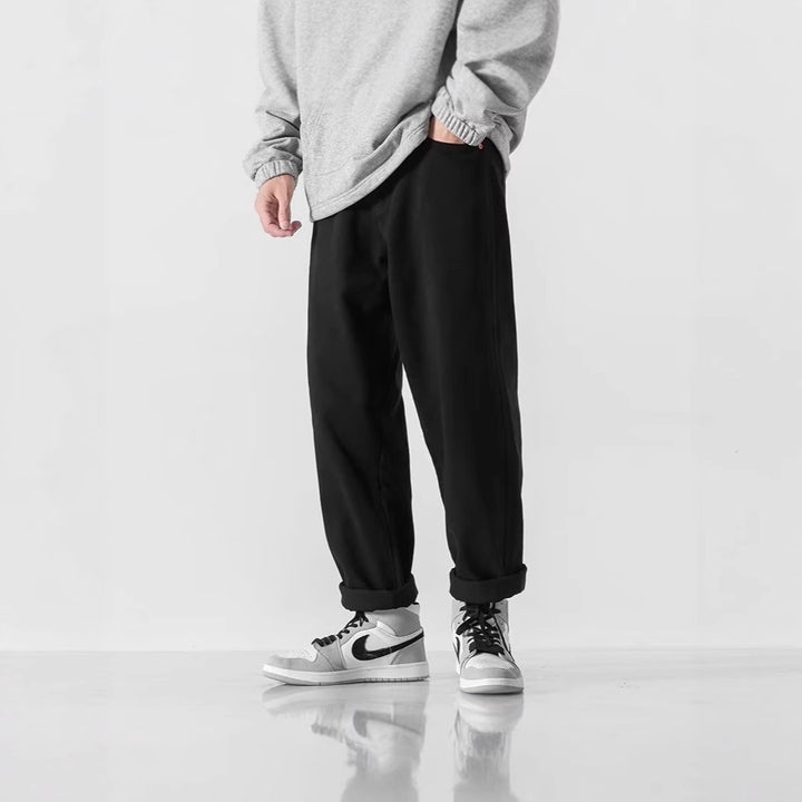 Herren Lässige Weitgeschnittene Chino-Hose Drune