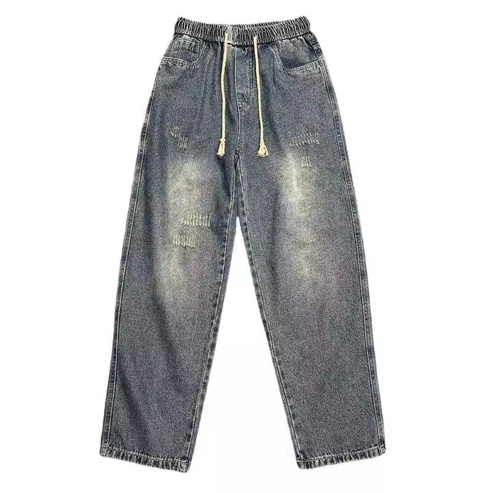 Herren Lässige Distressed Jeans mit weitem Schnitt Drune