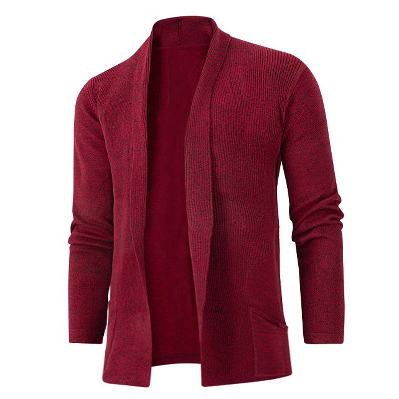Herren modische Strickjacke mit offenem Schnitt und praktischen Taschen Drune