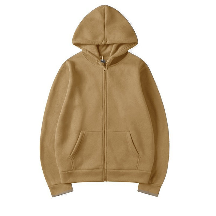 Damen Sportlicher Kapuzenpullover mit durchgehendem Reißverschluss und Tasche Drune
