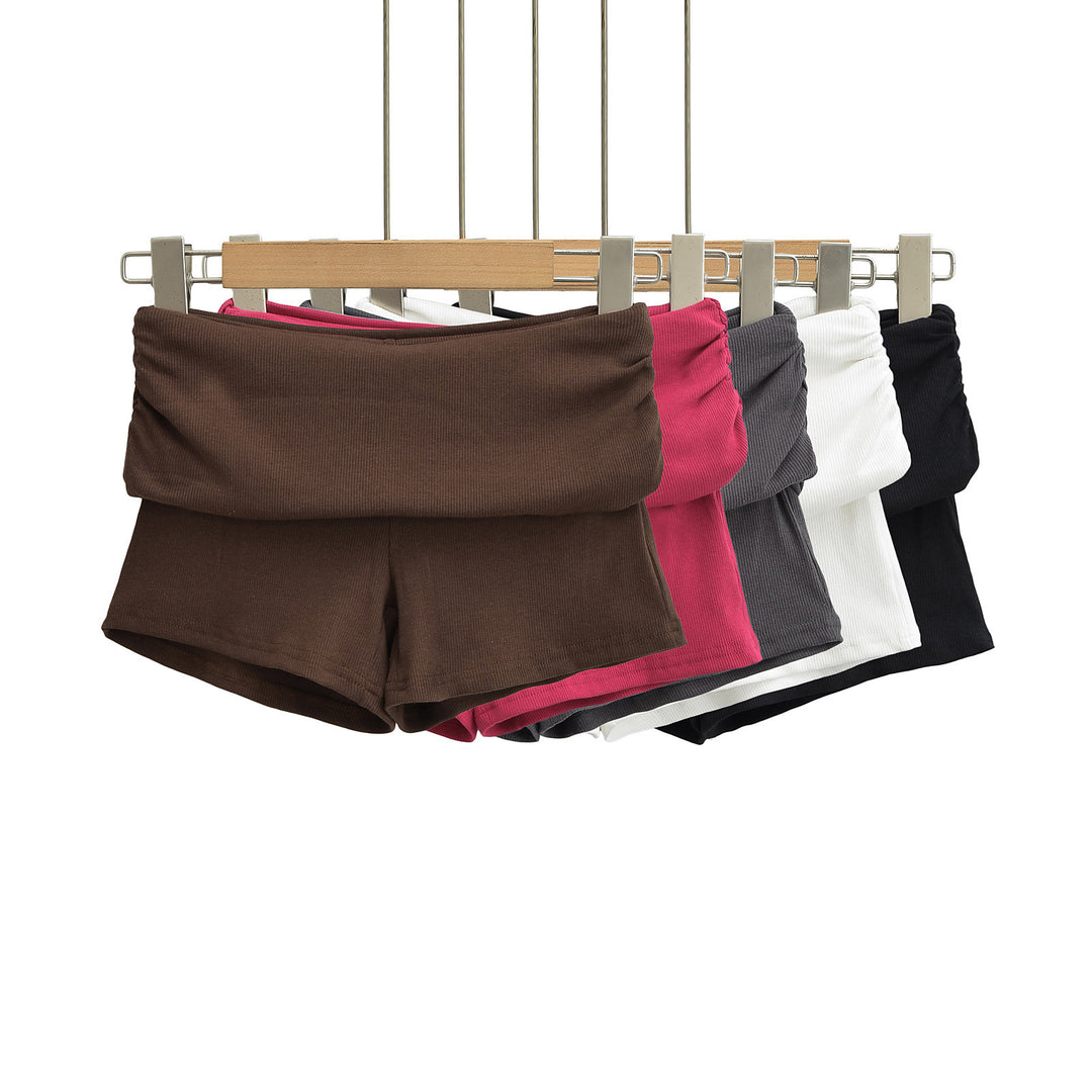 Damen Sportliche Jersey-Shorts mit breitem Bündchen Drune