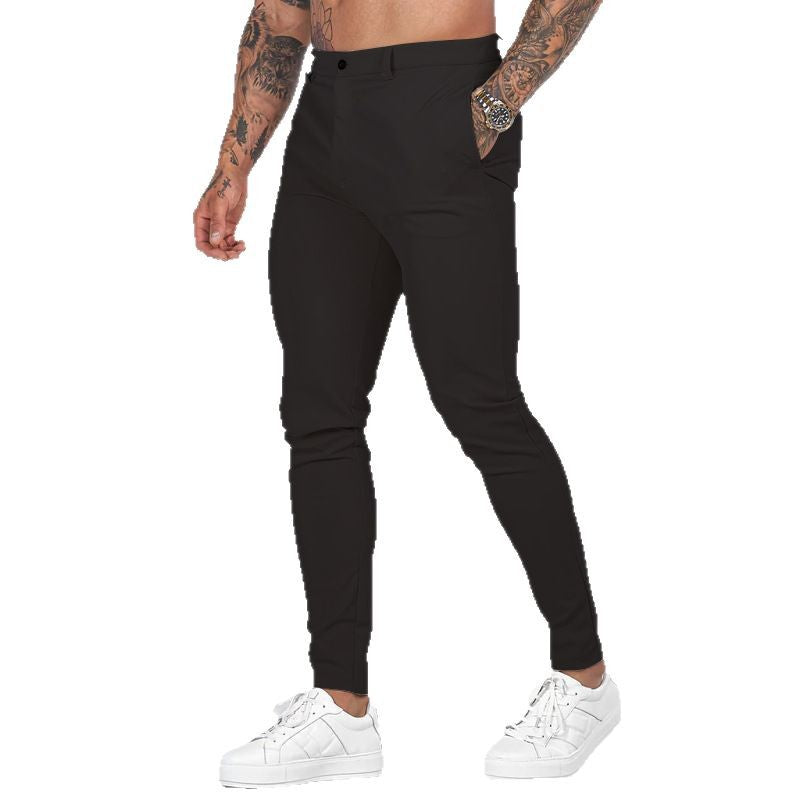 Herren elegante Slim-Fit Chinohose mit elastischem Bund und praktischen Taschen Drune