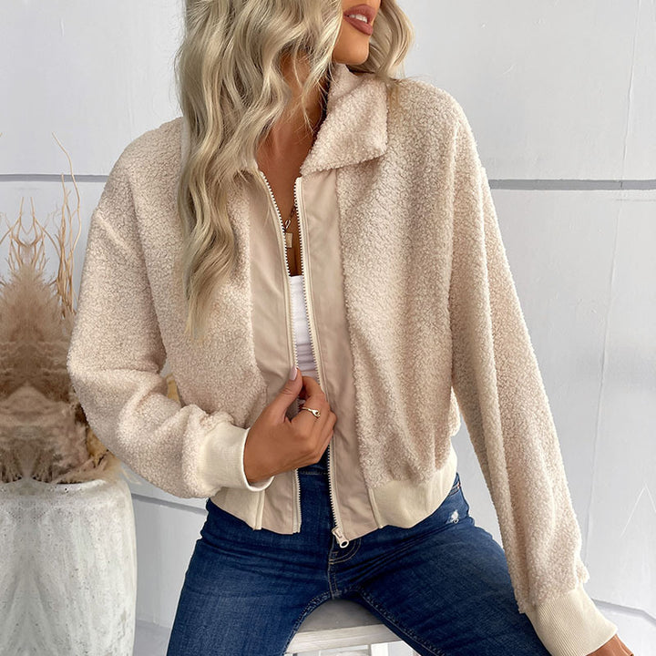 Damen Kuschelige Fleece-Jacke Drune