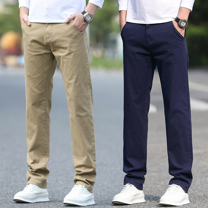 Herren Slim Fit Stretch-Hose mit elastischem Bund und geradem Bein Drune
