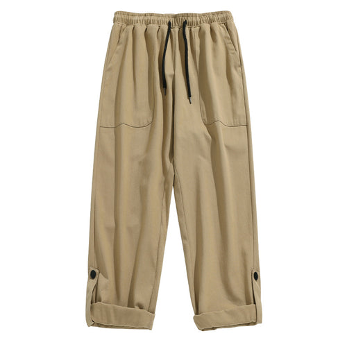 Unisex Weite Komfort-Hose im Utility-Palazzo‑Schnitt mit elastischem Bund und aufgesetzten Taschen Drune