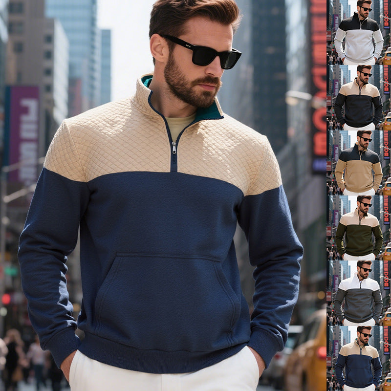 Herren Sportlicher Pullover mit Stehkragen Drune